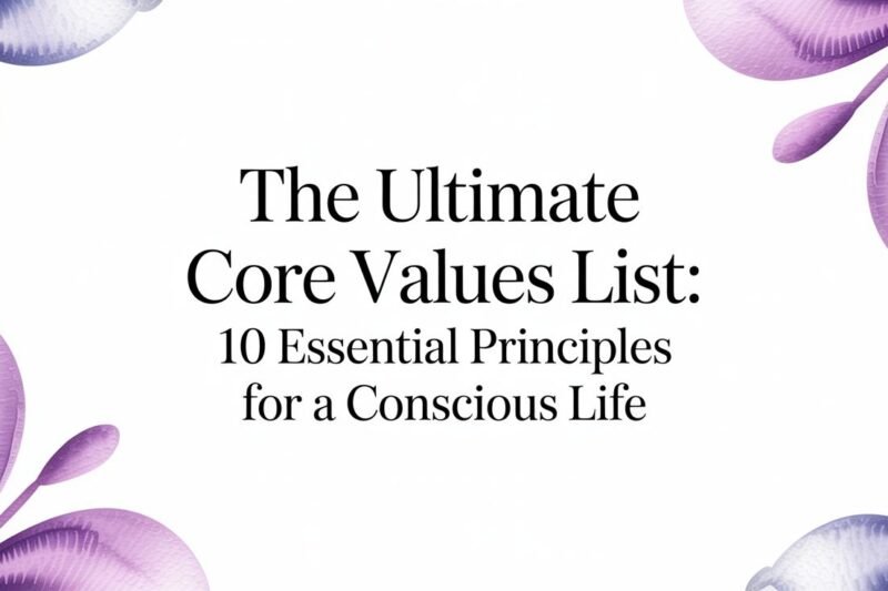 The Ultimate Core Values List: 10 Essential Principles for a Conscious Life